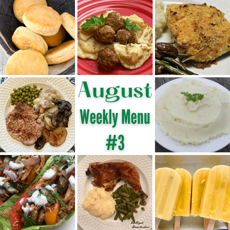 August Weekly Menu Plan