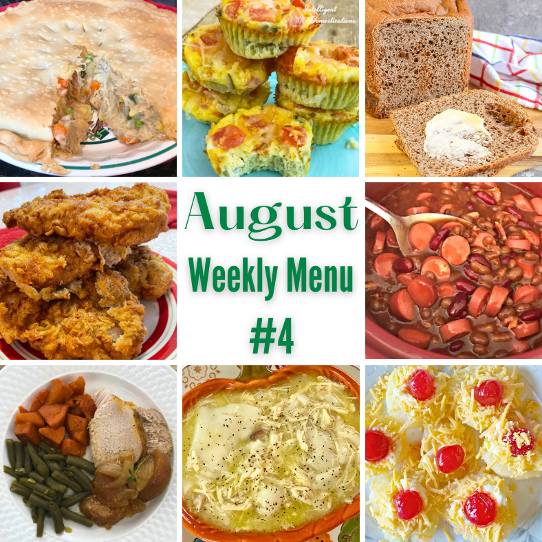 August Weekly Menu Plan