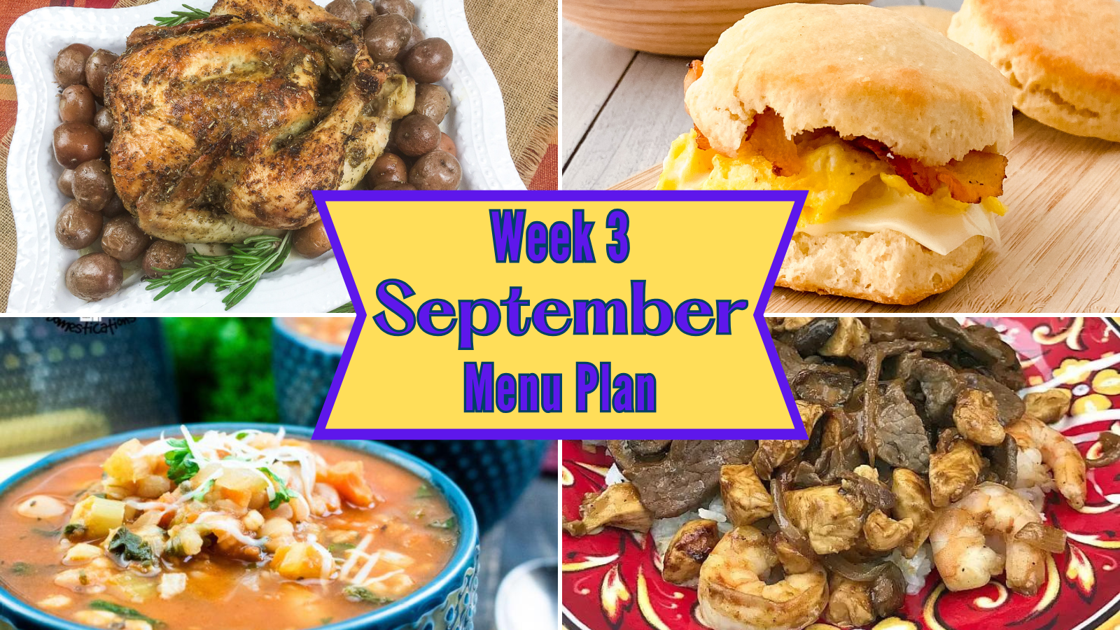 September Weekly Menu Plan Week 3