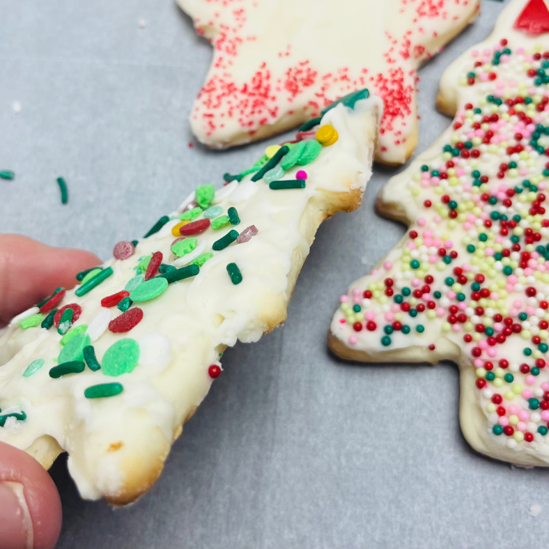 Cream Cheese Sugar Cookies with cake frosting icing at intelligentdomestications.com
