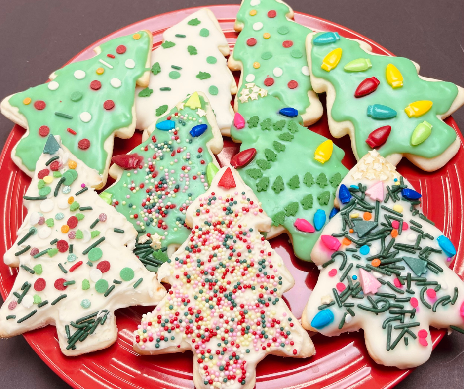 Decorated Christmas Cream Cheese Sugar Cookies at intelligentdomestications.com