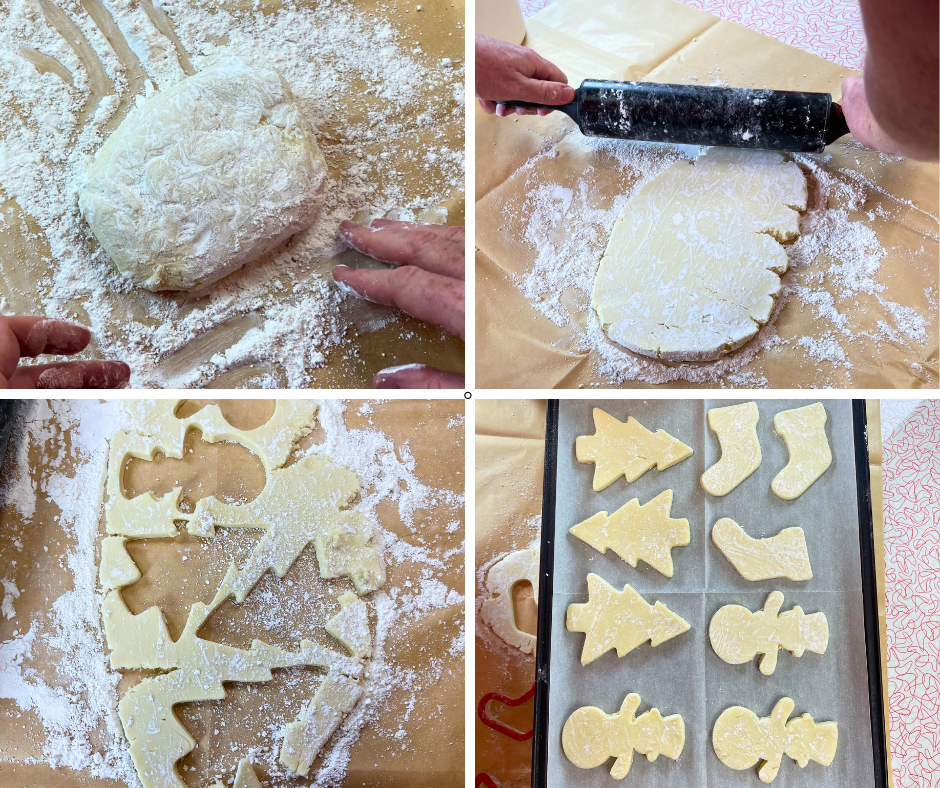 How to roll out and cut sugar cookies using cookie cutters