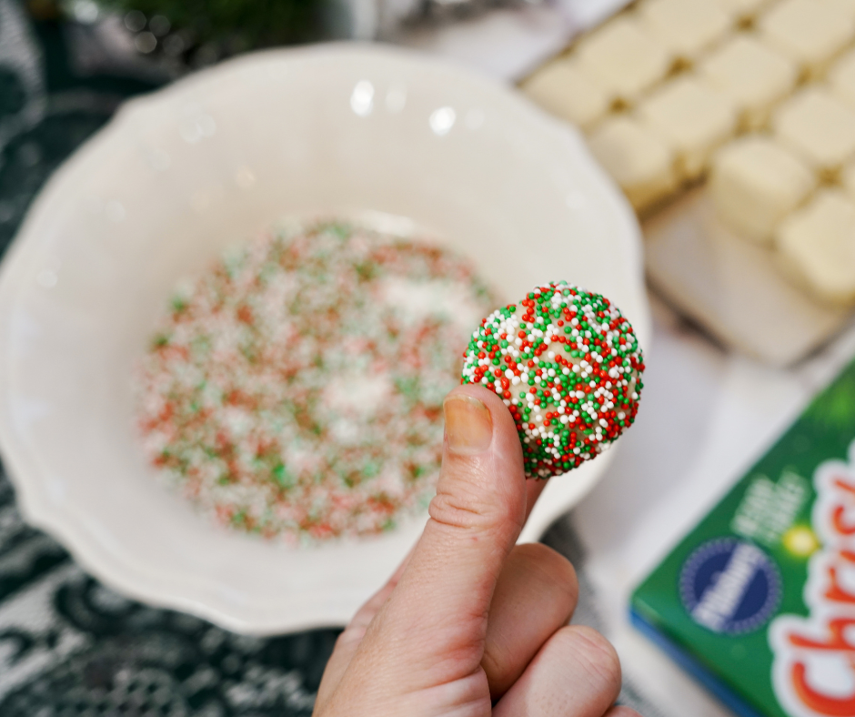 Sugar cookie rolled in sprinkles