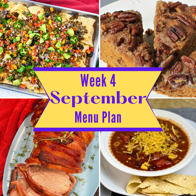 September Menu Plan Week four